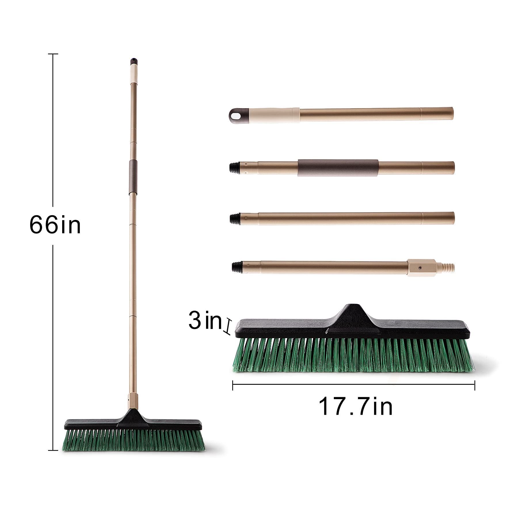 Eyliden Heavy Duty Broom, Commercial Angle Broom with Long Handle, Rough  Surface Outdoor Broom for Garages Courtyard Sidewalks Decks, Perfect for
