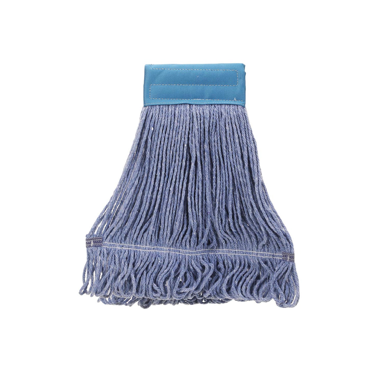 Yocada Looped-End String Wet Mop Heavy Duty Cotton Mop Commercial Industrial Grade Telescopic Iron Pole Jaw Clamp Floor Cleaning 55.1" （2 Mop Heads）